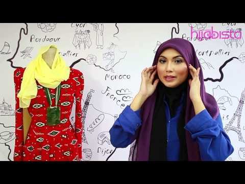 HIJABISTA DIY TUTORIAL: Feminin Turban Bawal oleh Zaryzar Jaafar
