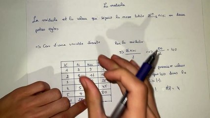 Comment calculer la médiale ? Statistiques S1