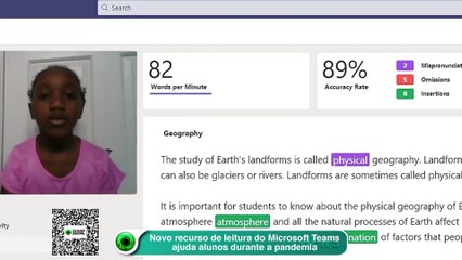 Novo recurso de leitura do Microsoft Teams ajuda alunos durante a pandemia