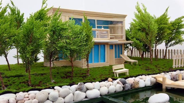 How To Make Bamboo House / Diy Miniature House | Lake House