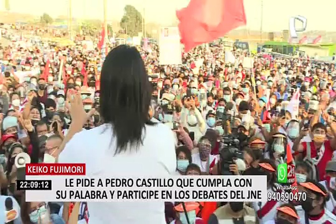Keiko Fujimori solicita a Castillo que participe de debates: "No te chupes Pedro, no te chupes"