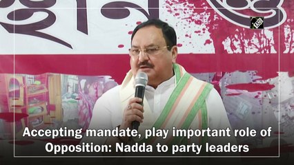 Accepting mandate, play important role of Opposition: Nadda to party leaders