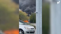 Shopper's car goes up in flames at Tesco car park