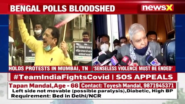 Bengal Post Polls Bloodshed BJP Holds Protest Against WB Violence NewsX