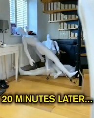 Prank. Mannequin animé. The animated mannequin