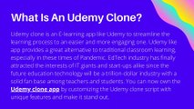 Udemy Clone Script To Empower And Educate Your Customers Through The E-learning Platform