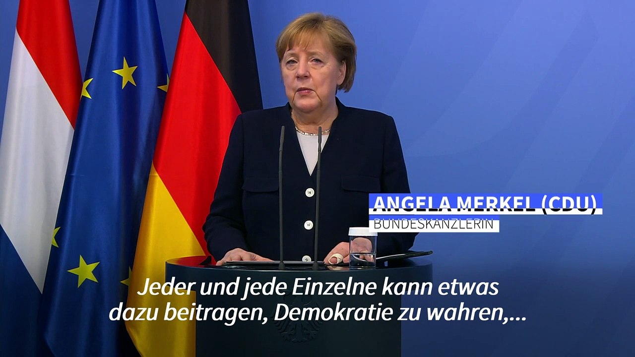 Merkel mahnt entschlossenen Kampf gegen Menschenfeindlichkeit an