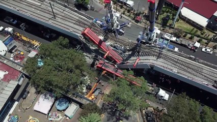 Mexico City subway after a train plunged from an overpass
