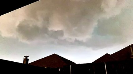 Clouds Swirling in Circles over Texas House