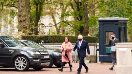 Boris Johnson arrives at G7 talks