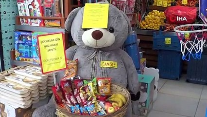 Ücretsiz 'göz hakkı sepeti' çocukların ilgi odağı oldu