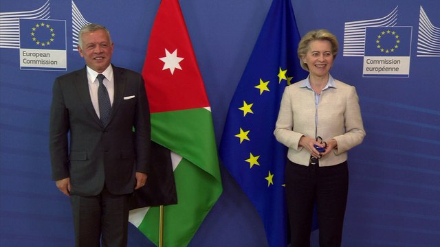 Ursula von der Leyen receives His Majesty King Abdullah II Al Hussein, King of Jordan