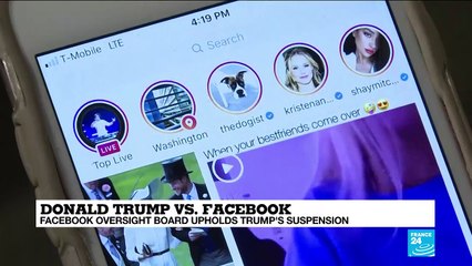 Facebook board upholds Trump ban, just not an indefinite one