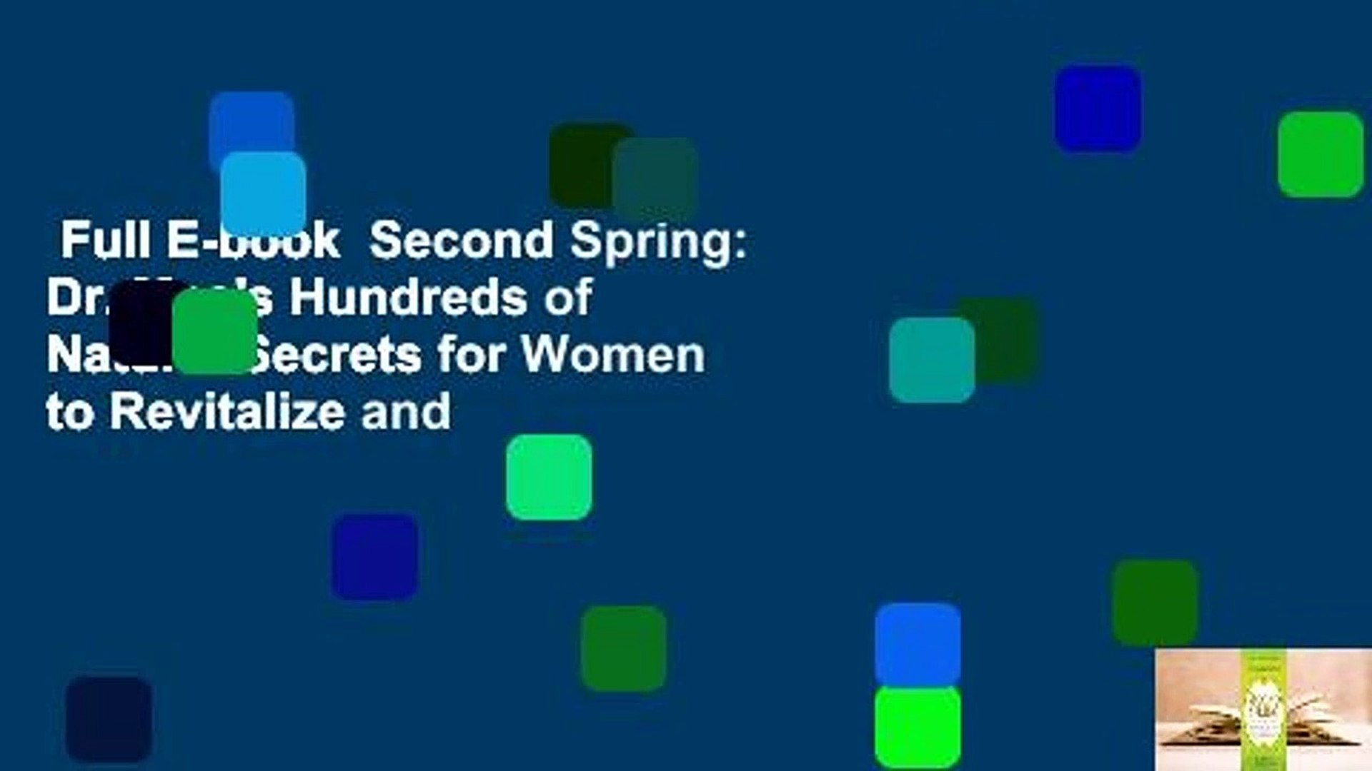 Full E-book  Second Spring: Dr. Mao's Hundreds of Natural Secrets for Women to Revitalize and