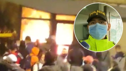 "Veo a uno de mis policías ardiendo en llamas": oficial que estuvo en el CAI La Aurora