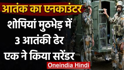 Download Video: Jammu Kashmir: Shopian Encounter में 3 Terrorist ढेर, एक ने किया सरेंडर | वनइंडिया हिंदी