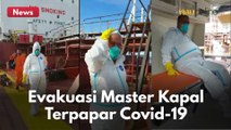 EVAKUASI KAPTEN KAPAL TANGKER ASAL INDIA TERPAPAR COVID-19 DI PELABUHAN INTERNASIONAL DUMAI !!!