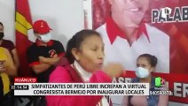 Huánuco: simpatizantes de Perú Libre increpan a virtual congresista Bermejo por inaugurar local