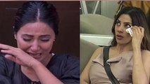 Hina Khan के नहीं रूके आंसू, Nikki Tamboli को भाई के लिए दी सांत्वना |FilmiBeat