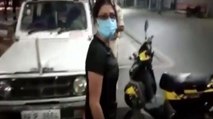 Video: Fined for not wearing helmet, angry girl curses Modi