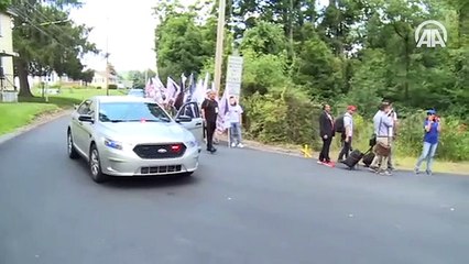 FETÖ protestosuna ABD polisinden hazımsızlık!