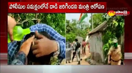 కేంద్ర మంత్రి మురళీధరన్ కారు పై దాడి