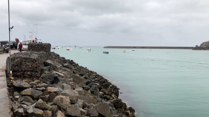 A flotilla of French fishermen blockading Jersey's main harbour amid rows over fishing licenses