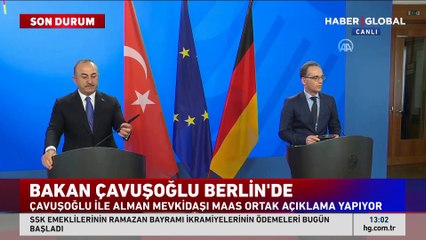 Bakan Çavuşoğlu, Alman mevkidaşı Maas'tan ortak açıklama