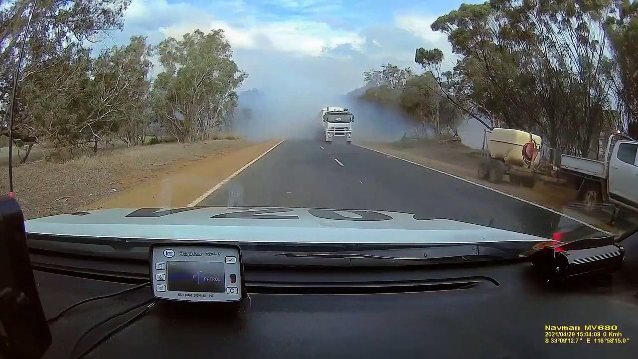 Collision entre deux poids lourds
