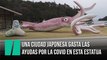 Una ciudad japonesa gasta su fondo para combatir el Covid en una estatua de un calamar gigante