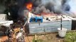 حريق هائل يلتهم مخيماً للاجئين السوريين في لبنان