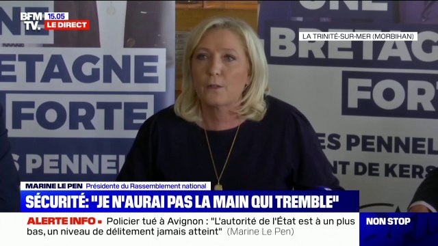 Marine Le Pen affirme que, contrairement au parti Les Républicains, il n'y en a pas un qui vote Emmanuel Macron au Rassemblement national