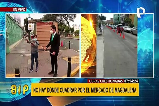 Obras cuestionadas: No hay donde estacionar vehículos en el mercado de Magdalena