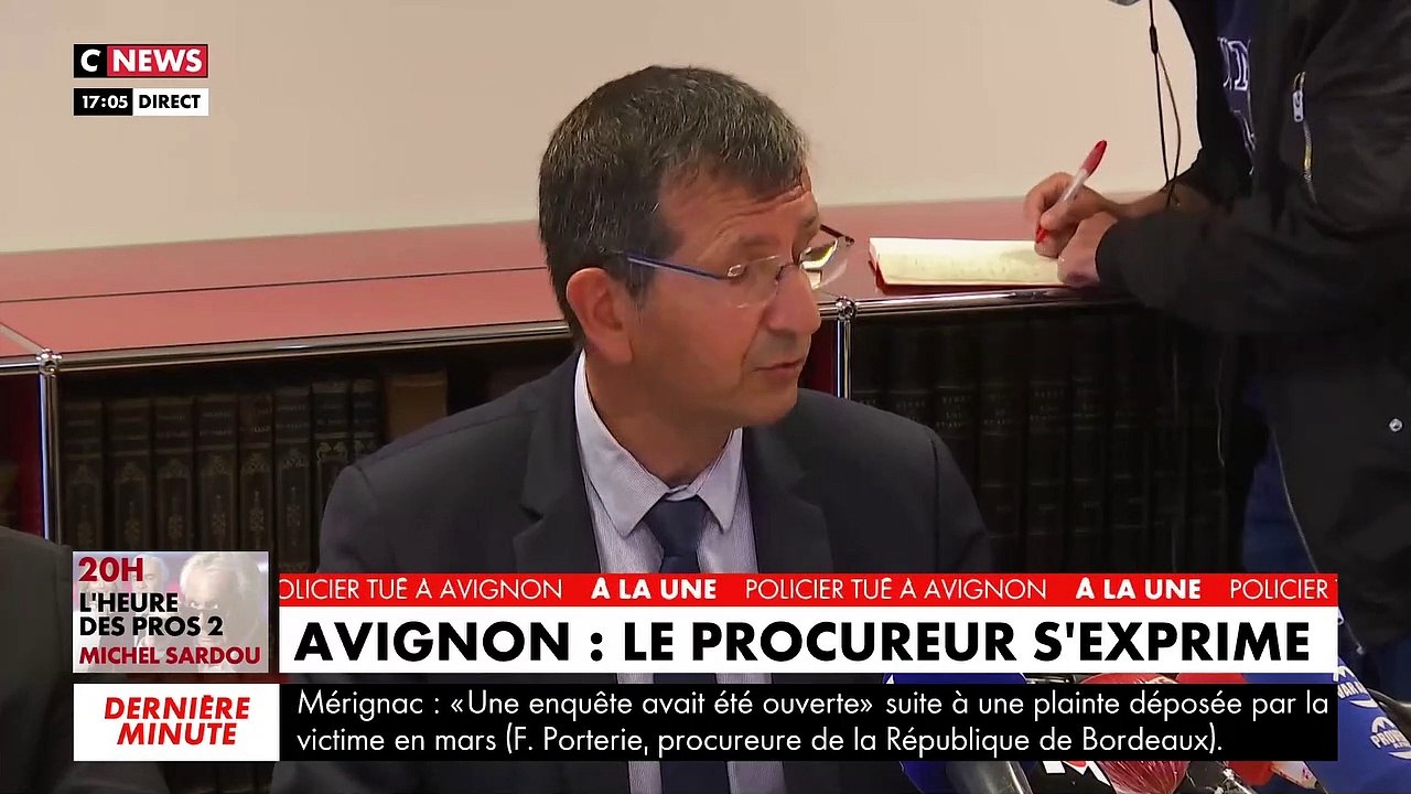Policier tué à Avignon - Conférence de presse du procureur