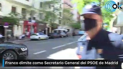 Franco dimite como Secretario General de PSOE de Madrid