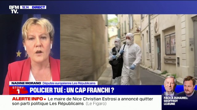 Nadine Morano à propos du policier tué à Avignon: On a l'impression qu'il y a une espèce de permis de tuer nos policiers qui est délivré