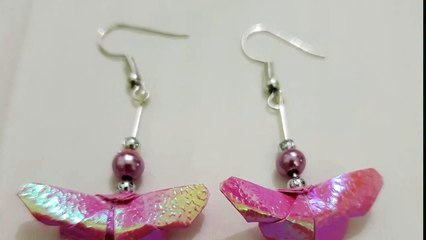 Diy Origami Butterfly Earrings  | Paper Jewellery Series Ep 2 | Niki'S Diary
