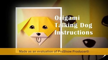How To Make Origami Animals For Kids- Origami Talking Dog