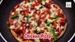 No Oven Chicken Pizza/ Chicken Pizza On Pan/ Chicken Pizza Recipe
