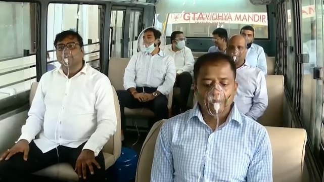 Good news: School buses modified as makeshift oxygen centres for Covid patients in Chennai