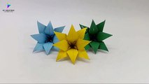 Origami Flowers No Glue - How To Make Paper Flower Without Glue - Paper Flower Origami 3D Model