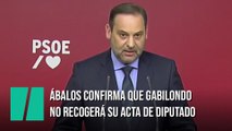 Ábalos confirma que Ángel Gabilondo no recogerá su acta de diputado de la Asamblea de Madrid