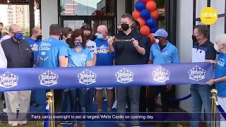Florida fans camp overnight to eat at largest White Castle on opening day