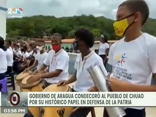 Gobernación de Aragua condecoró al pueblo de Chuao por su histórico papel en la defensa de la patria