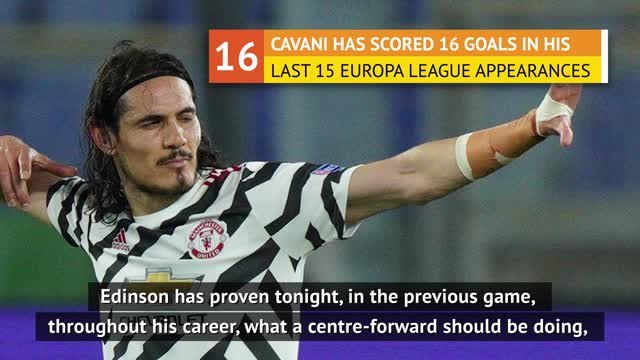 Solskjaer credits deadly Cavani for firing Man United to Europa League final