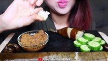 Asmr Malaysian Bamboo Rice (Lemang) & Rendang | Chewy Eating Sounds (No Talking)