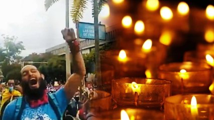 Pereira clamó con velatón por la salud de Lucas Villa