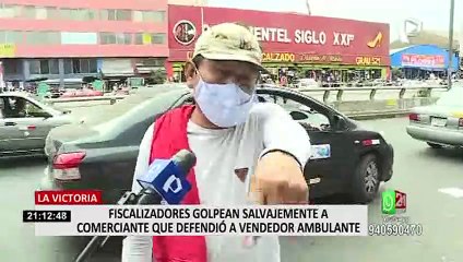 La Victoria: fiscalizadores golpean a hombre que salió en defensa de ambulante