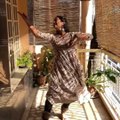 Indian Classical Dancer Shows Beautiful Moves While Performing on Balcony