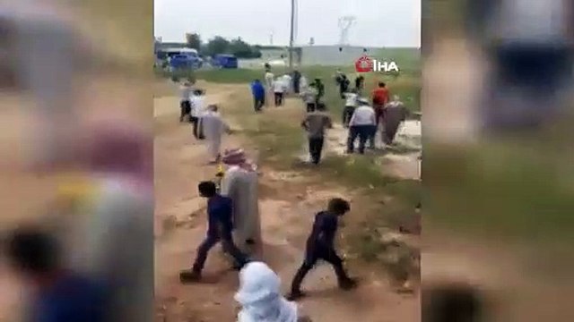 Şanlıurfa'da borcunu ödemediği gerekçesiyle elektrikleri kesilen vatandaşlar ile DEDAŞ ekibi arasında kavga çıktı